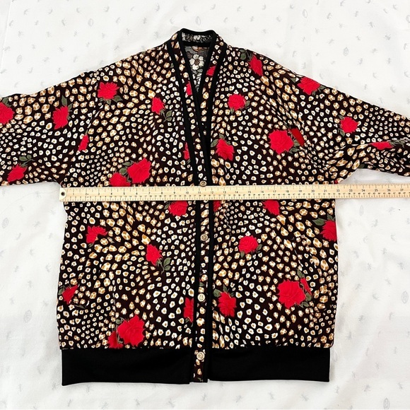Vintage Reversible 2-in-1 Floral & Animal Print Bomber Jacket - Large - Picture 15 of 15